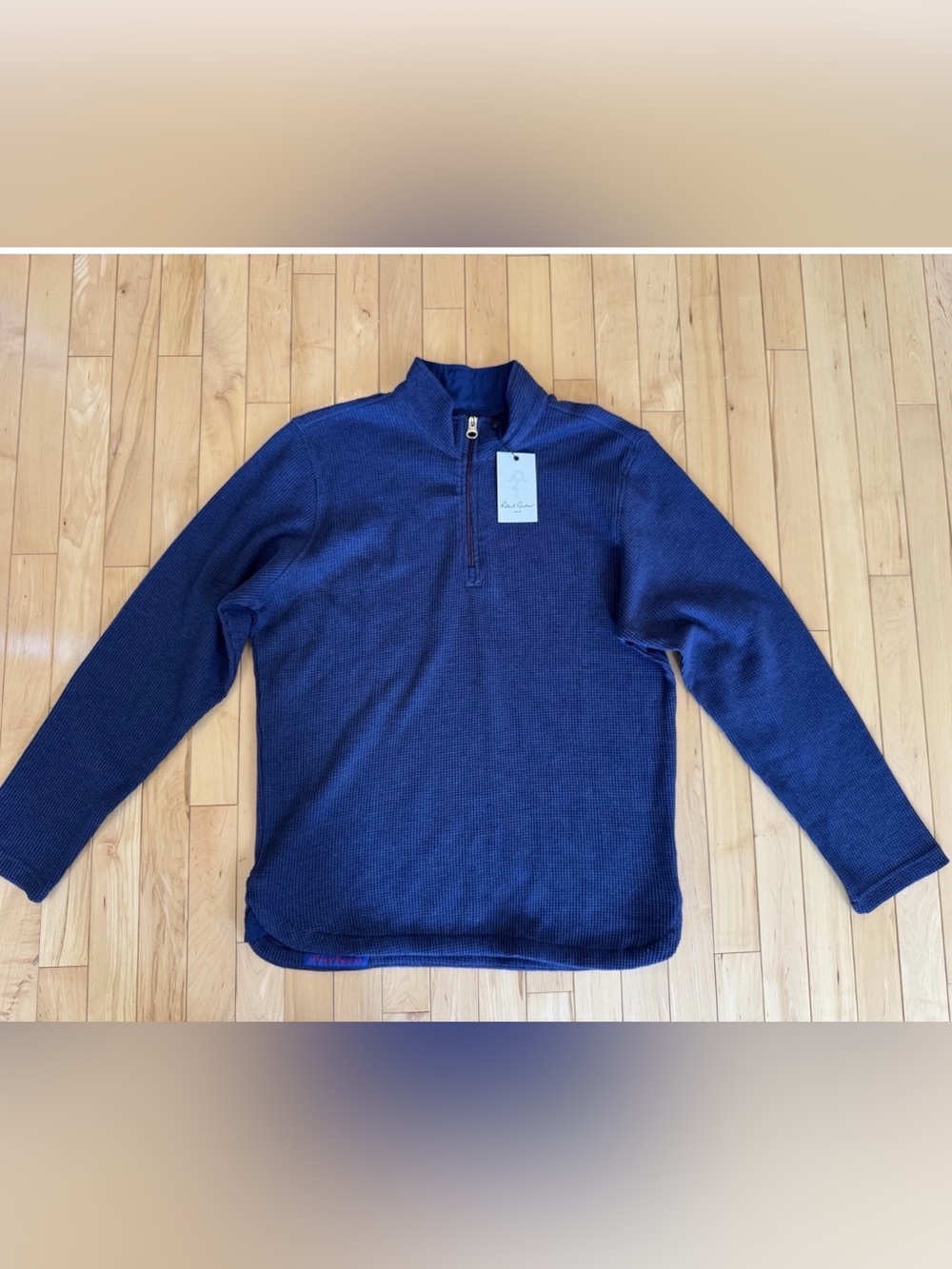 Robert Graham Shepton Top Classic Fit Navy 1/4 Zip. Men’s Large OR5601-410 NWT